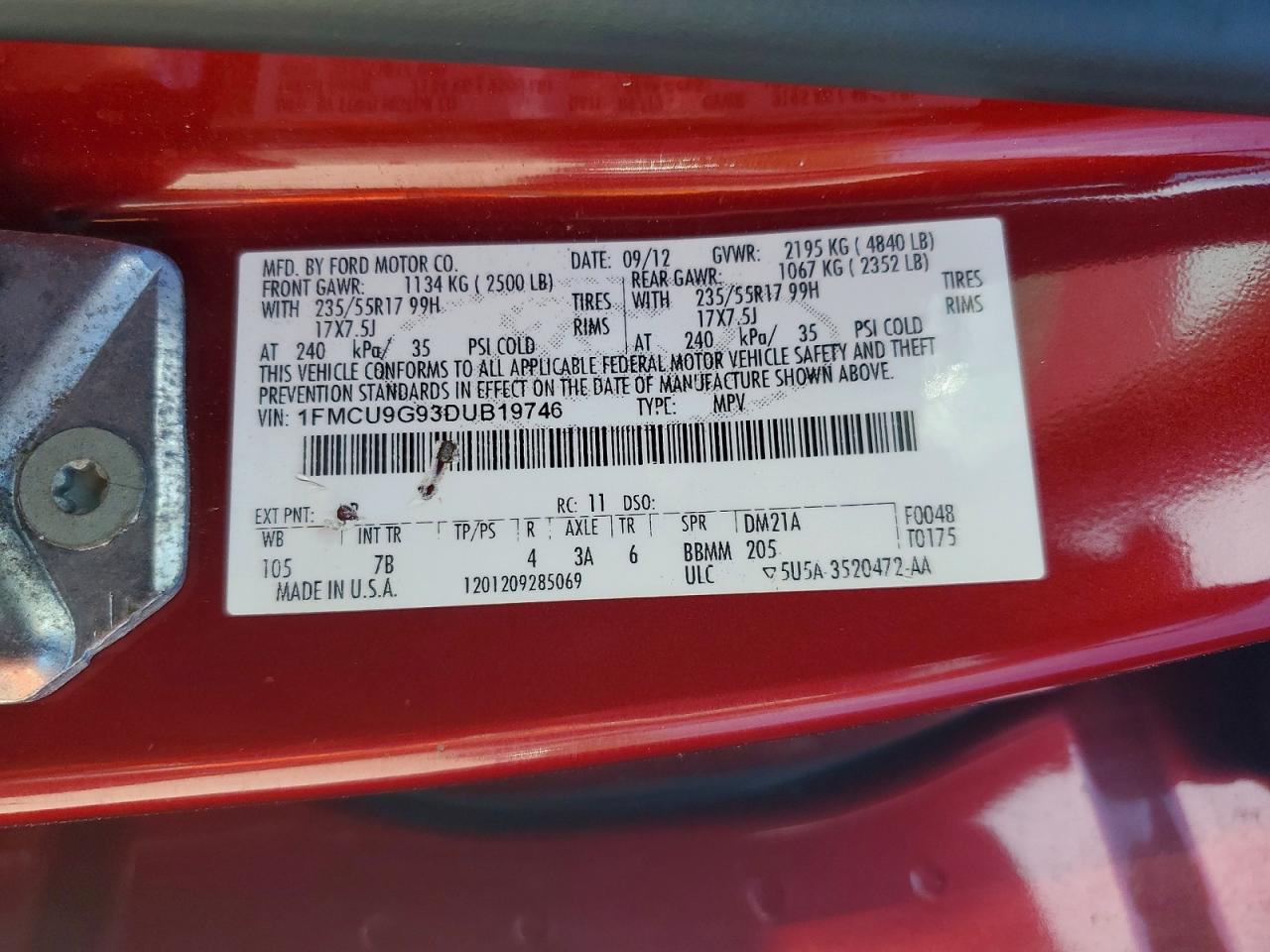 2013 FORD ESCAPE