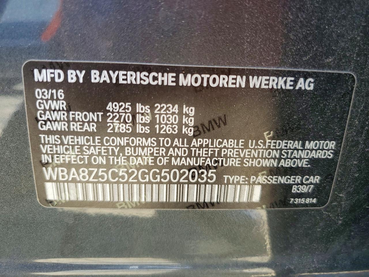 2016 BMW 3 SERIES