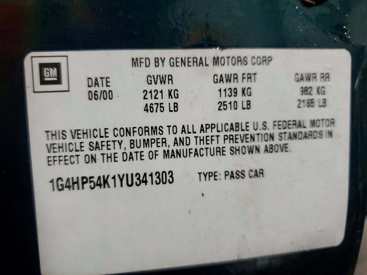 2000 BUICK LESABRE