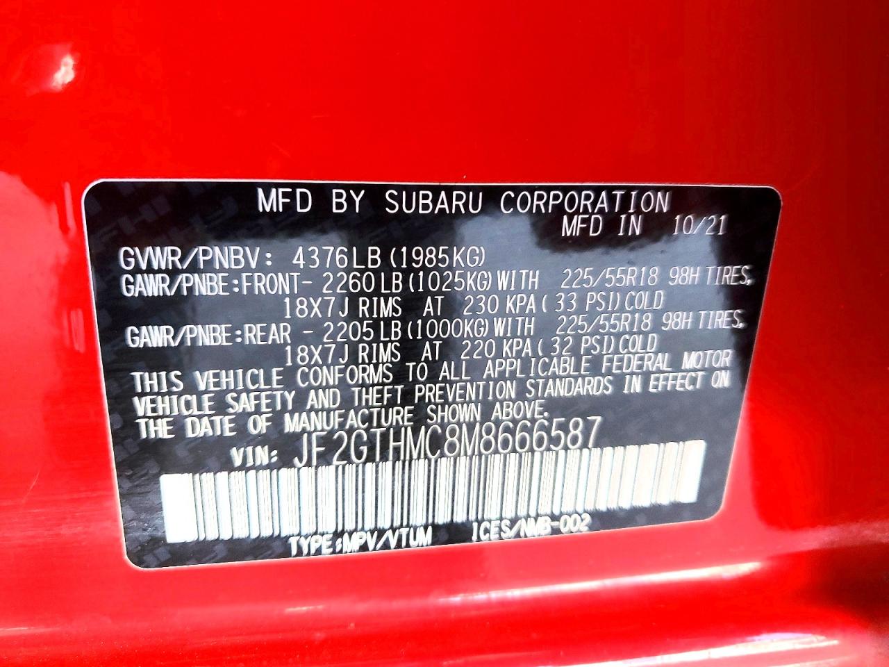 2021 SUBARU CROSSTREK