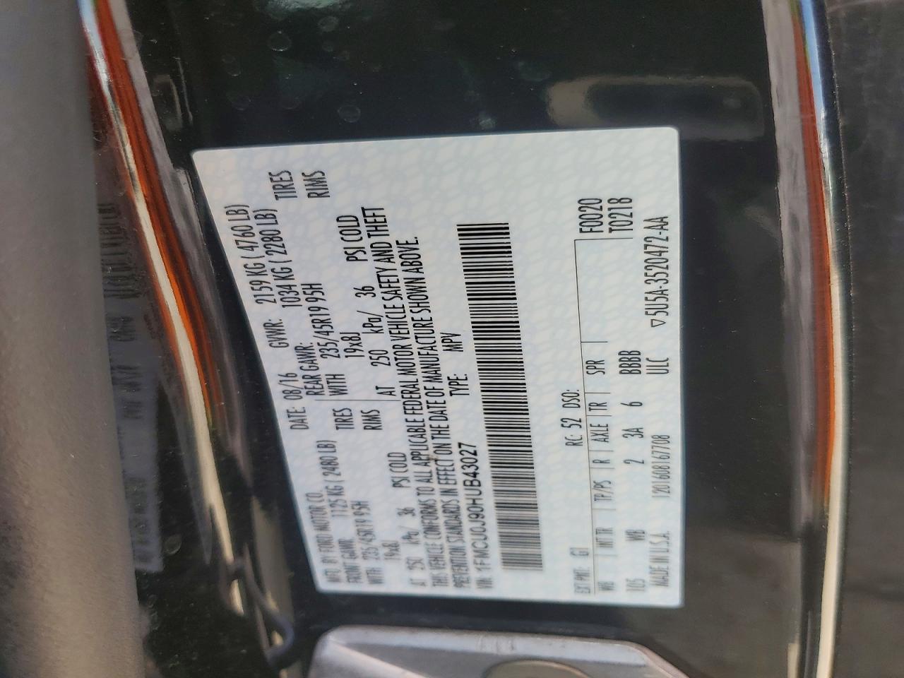 2017 FORD ESCAPE
