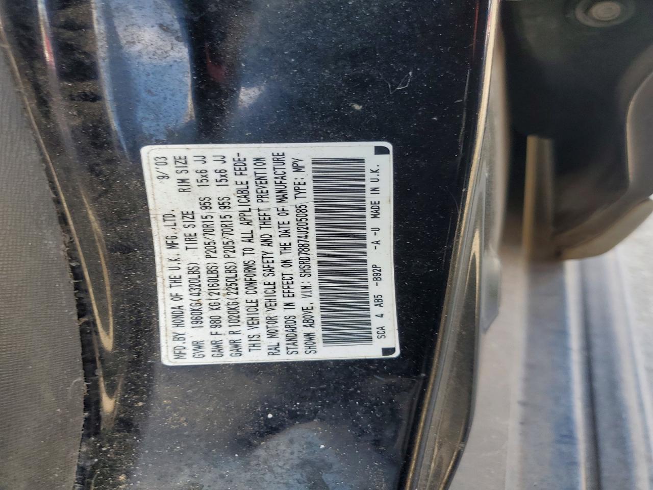 2004 HONDA CRV