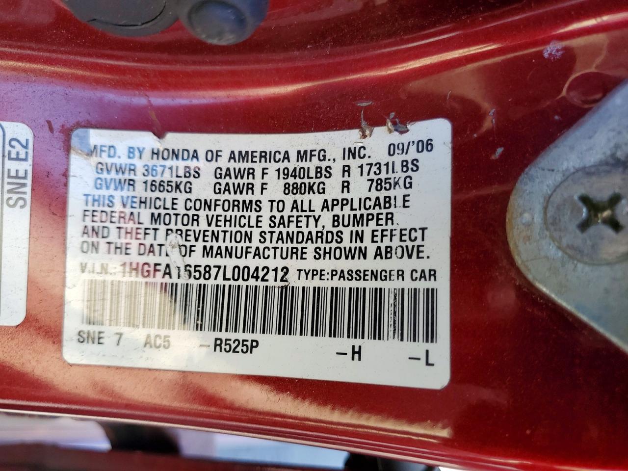 2007 HONDA CIVIC