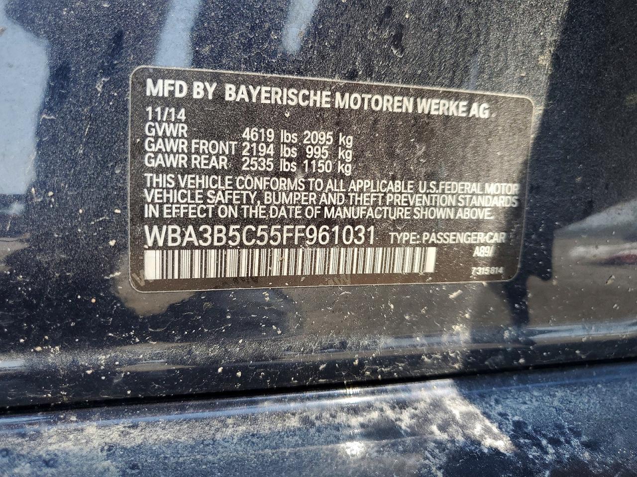 2015 BMW 3 SERIES
