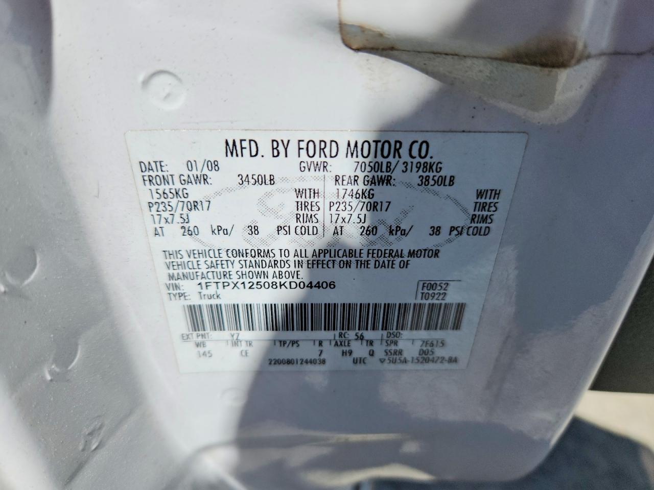 2008 FORD F150