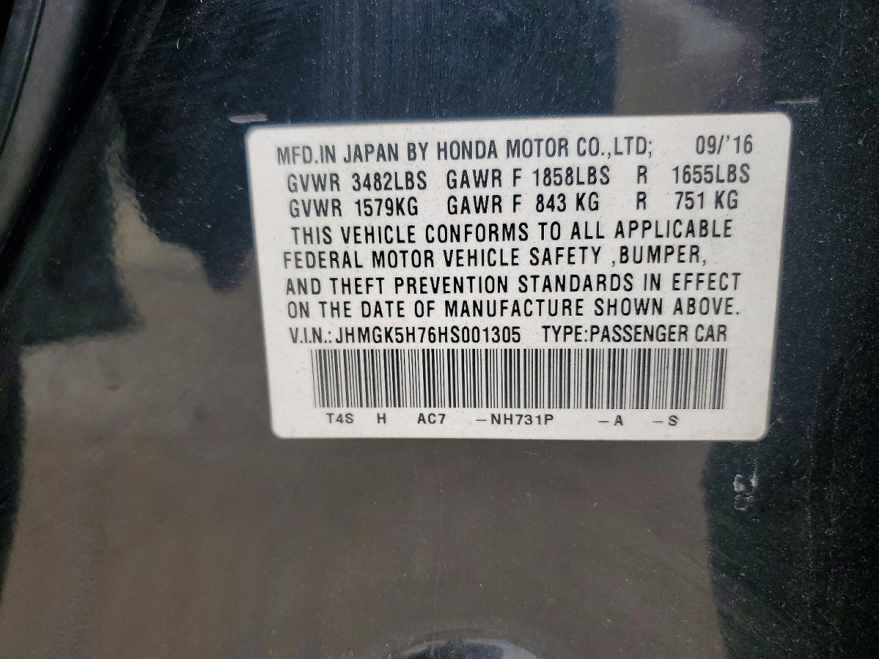 2017 HONDA FIT