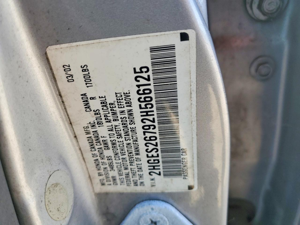 2002 HONDA CIVIC