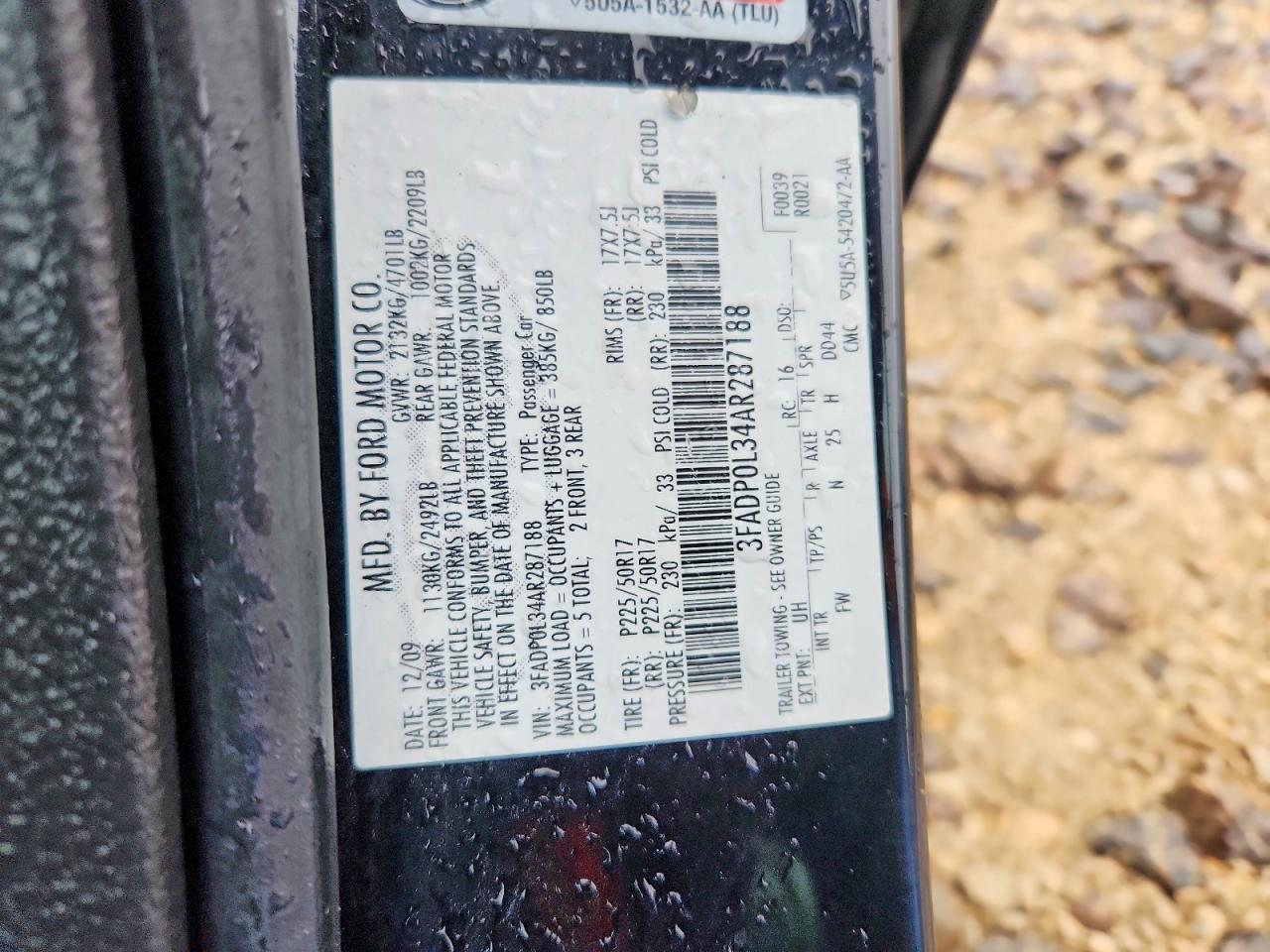 2010 FORD FUSION