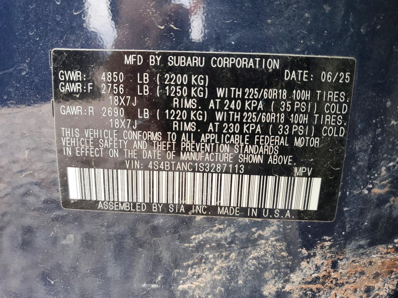 2025 SUBARU OUTBACK