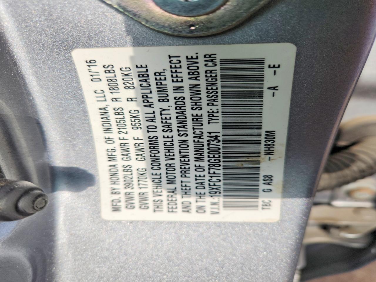 2016 HONDA CIVIC