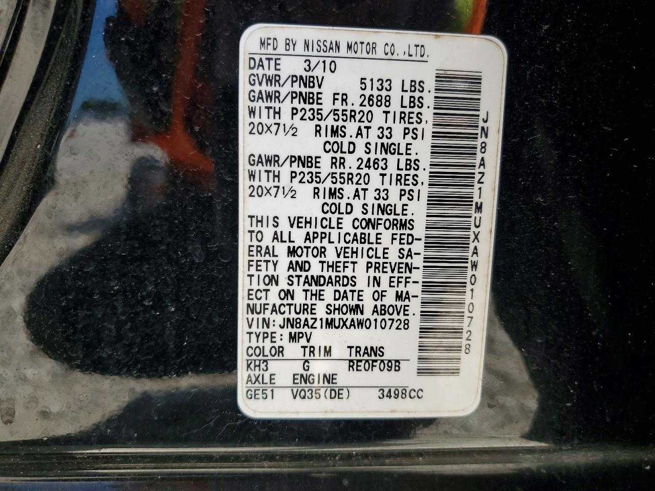 2010 NISSAN MURANO