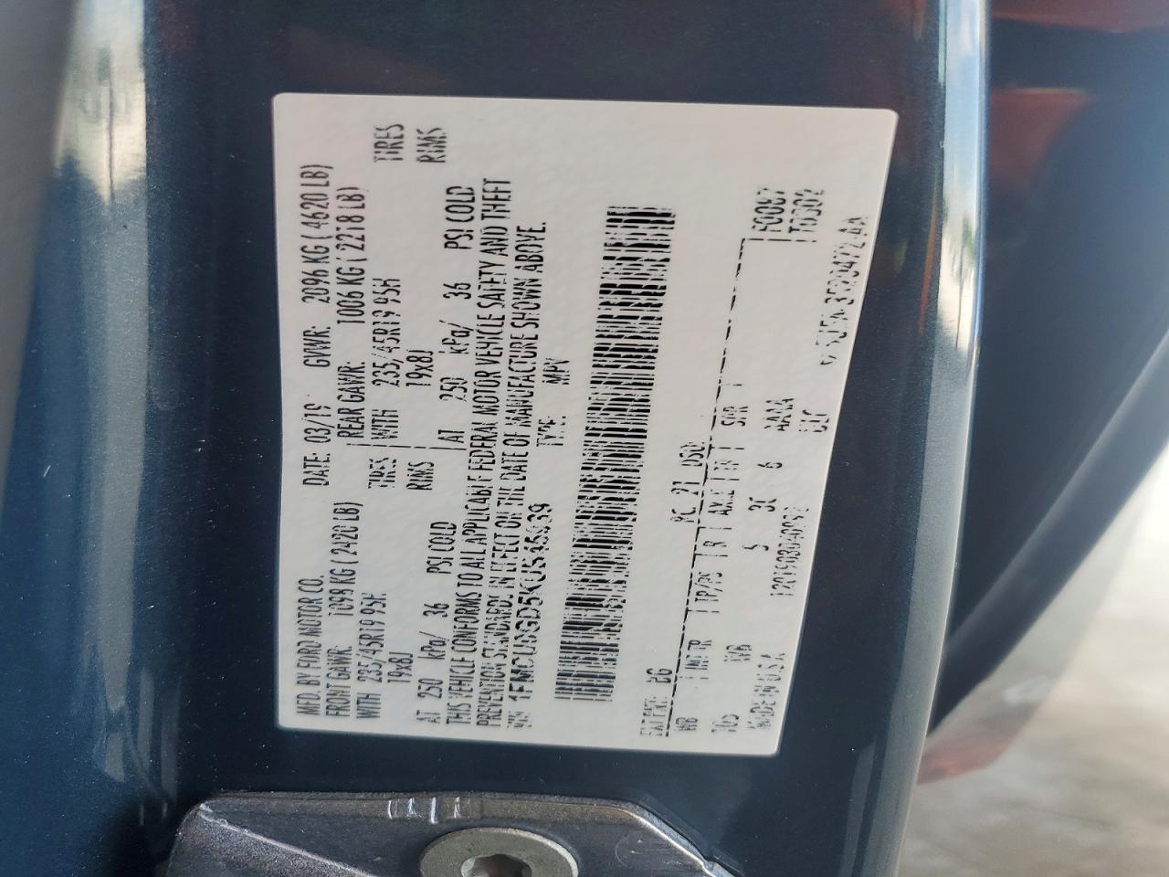 2019 FORD ESCAPE