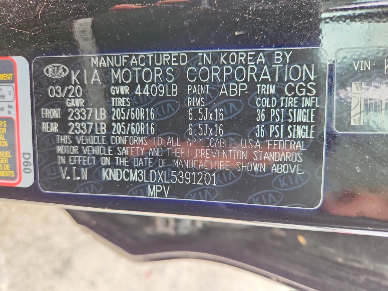 2020 KIA NIRO