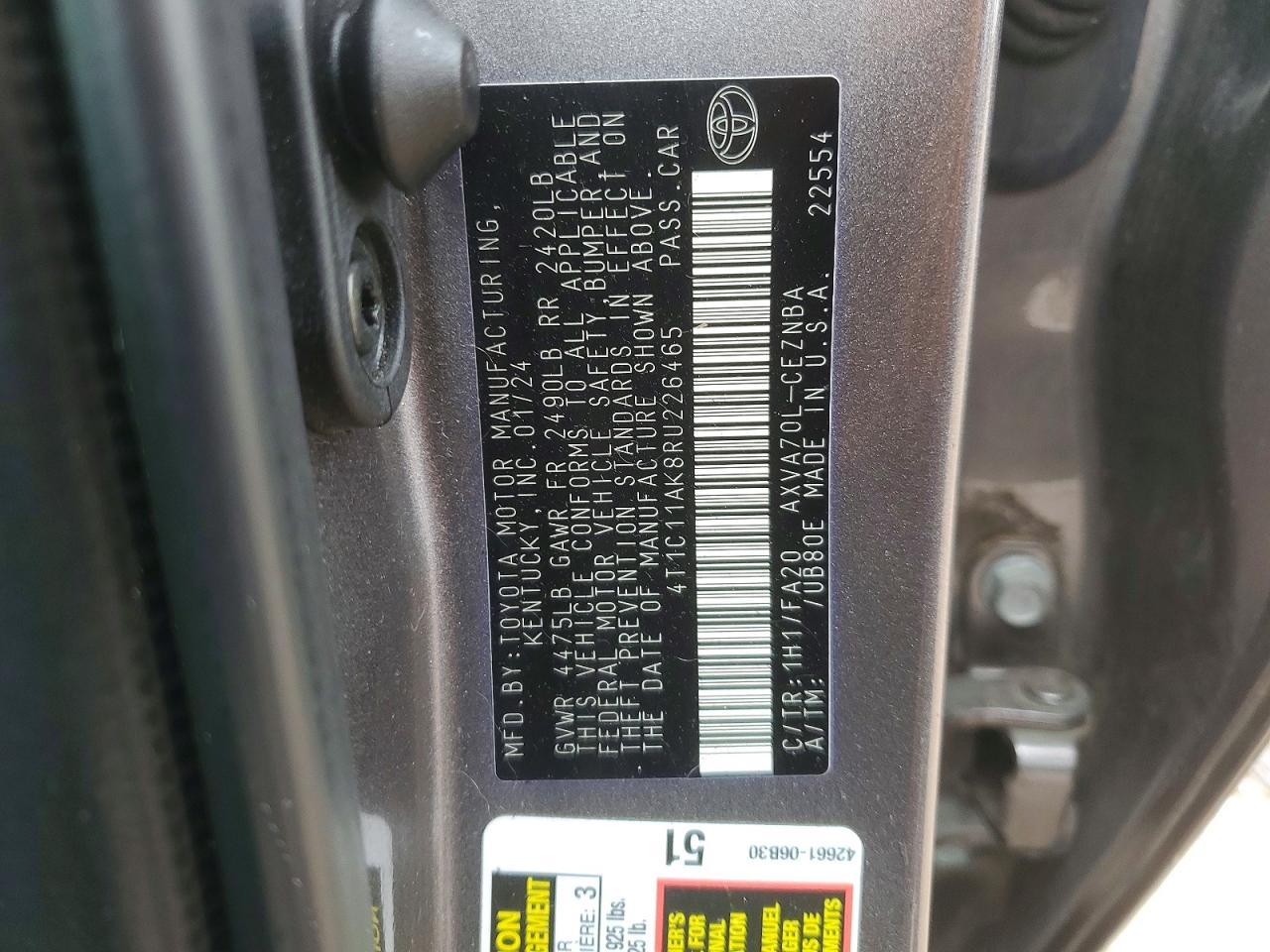 2024 TOYOTA CAMRY