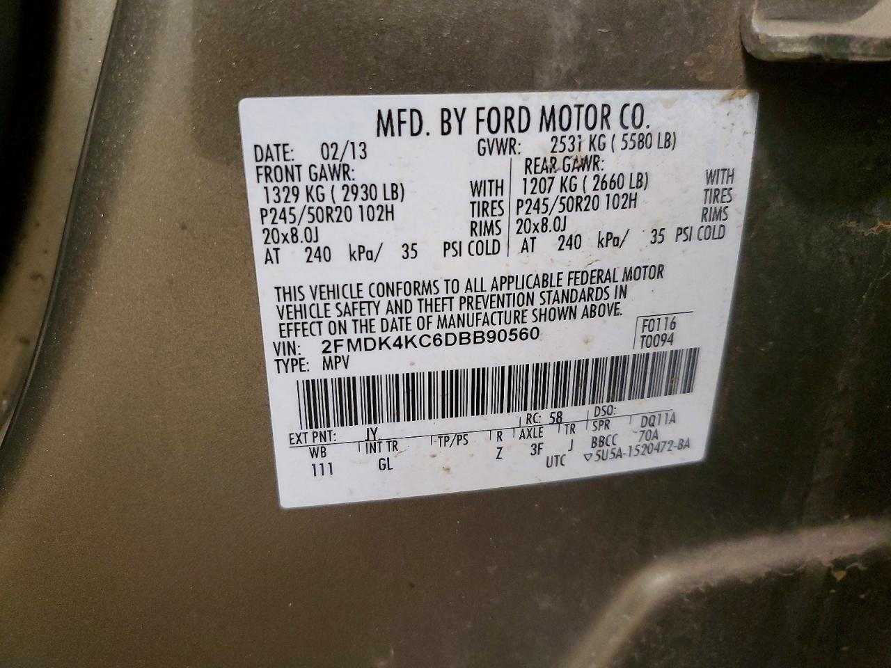 2013 FORD EDGE