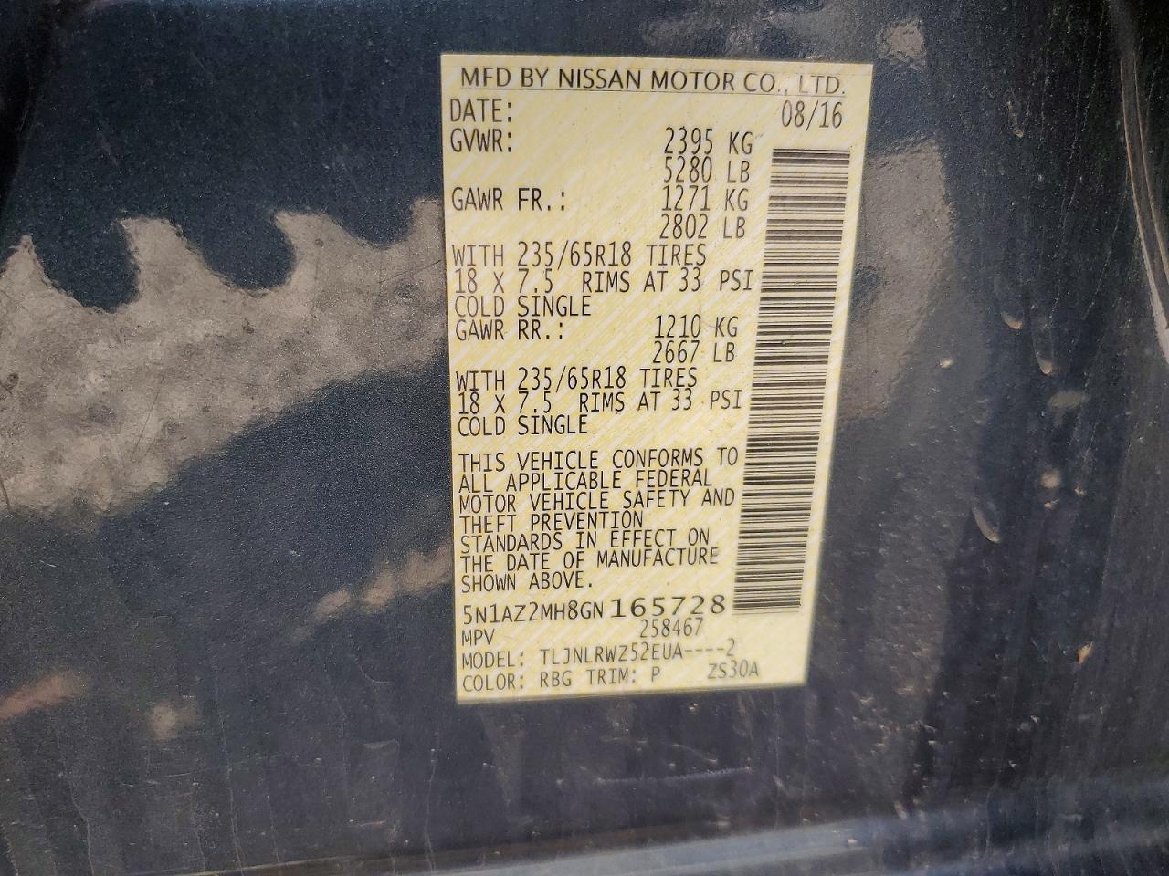 2016 NISSAN MURANO