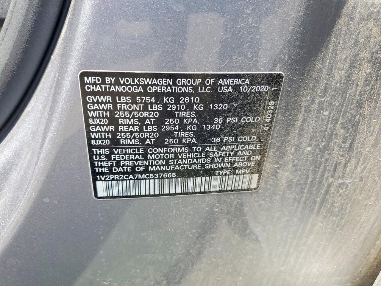 2021 VOLKSWAGEN ATLAS