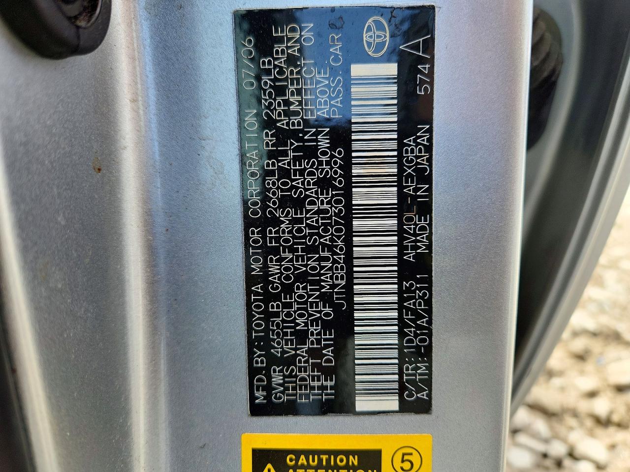 2007 TOYOTA CAMRY