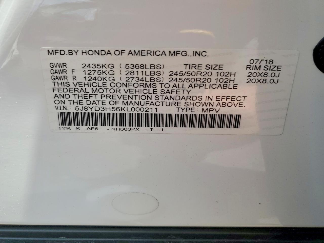 2019 ACURA MDX