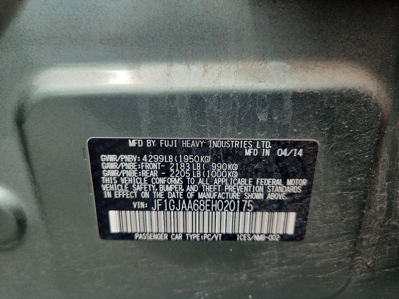 2014 SUBARU IMPREZA
