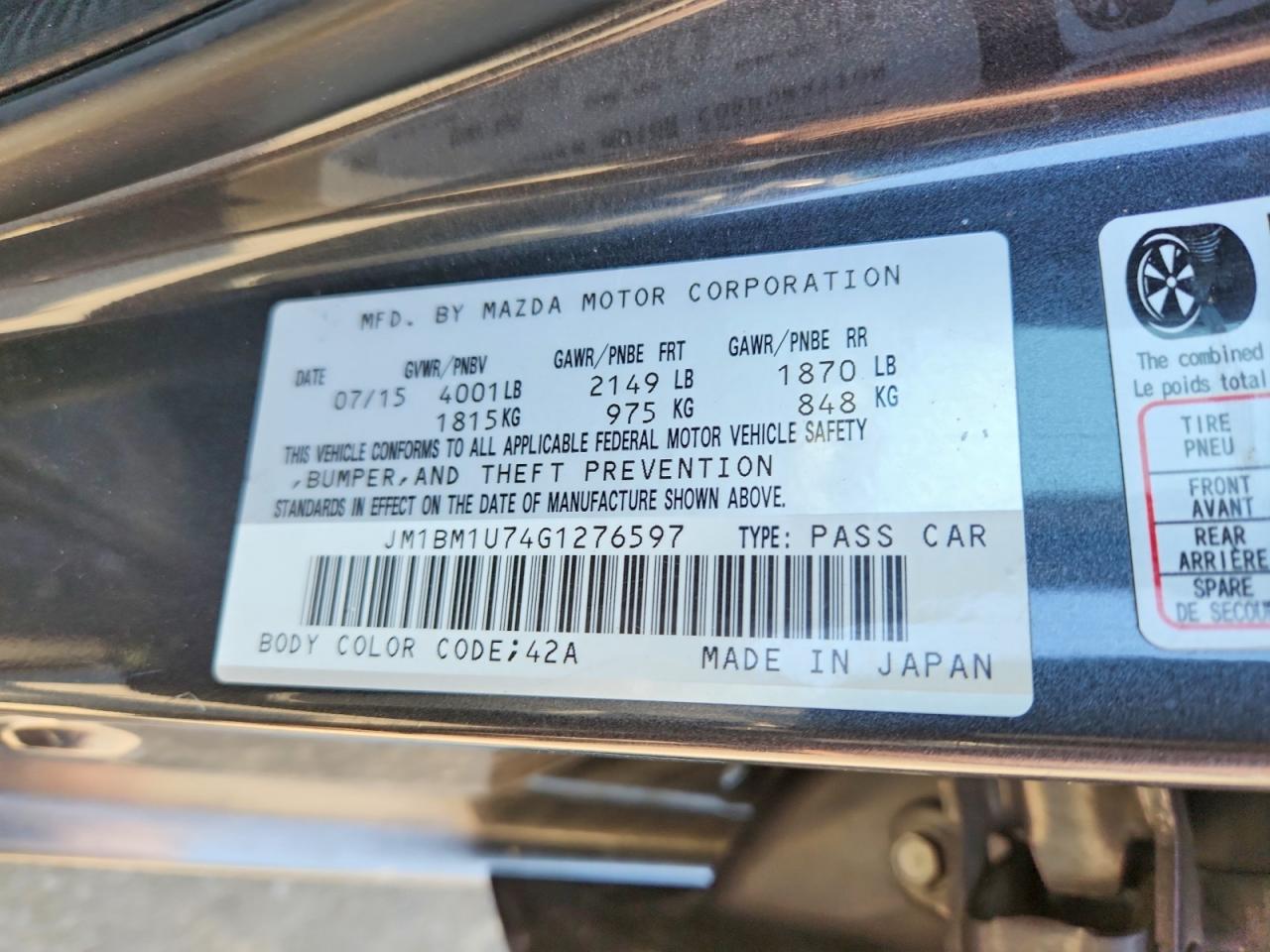 2016 MAZDA 3
