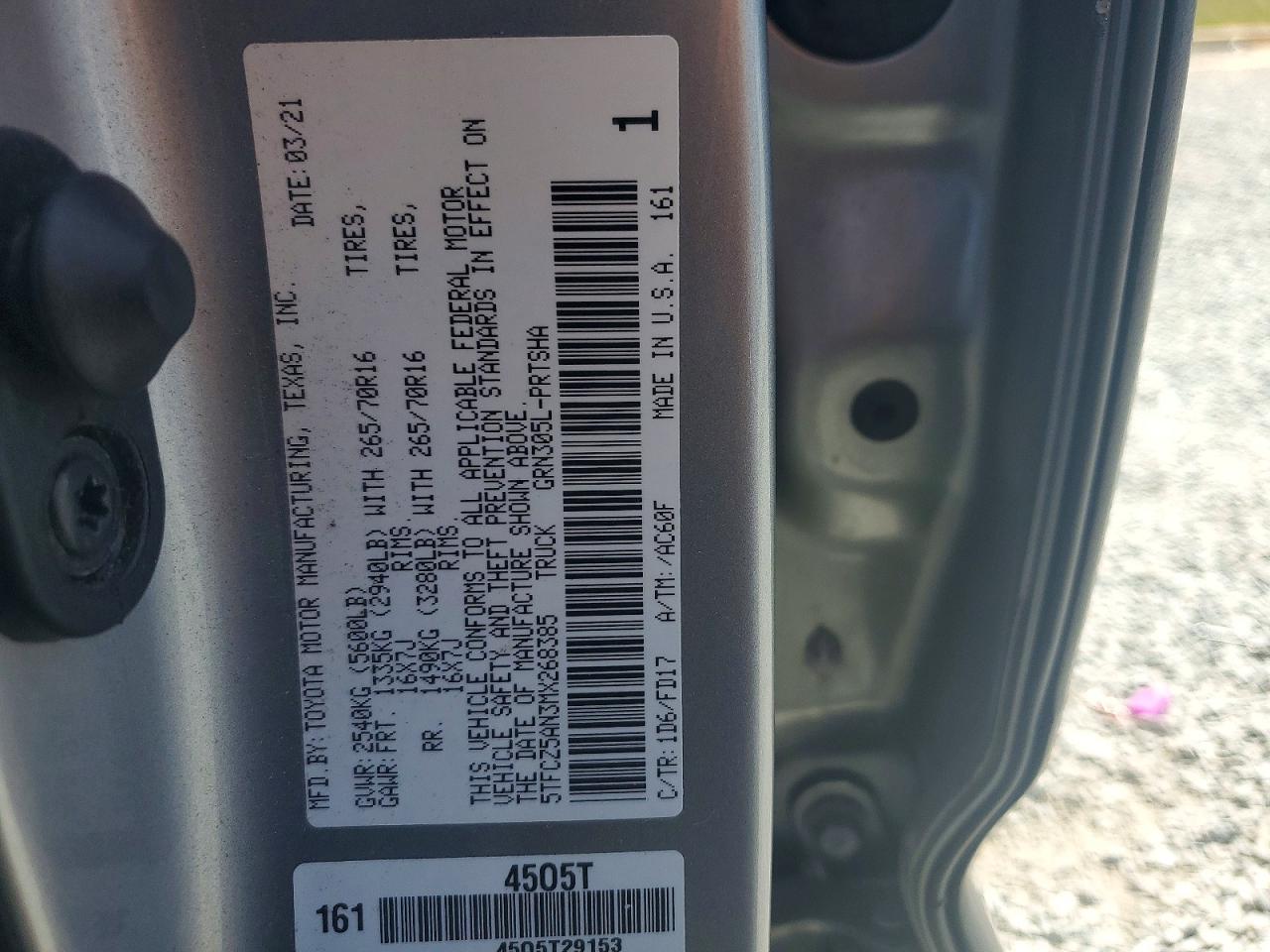 2021 TOYOTA TACOMA