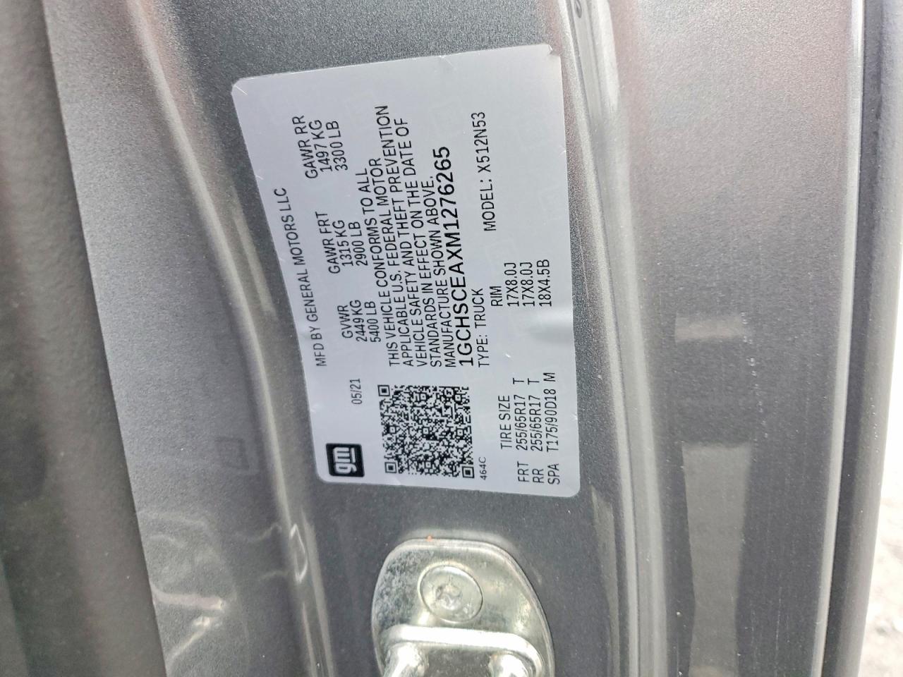 2021 CHEVROLET COLORADO