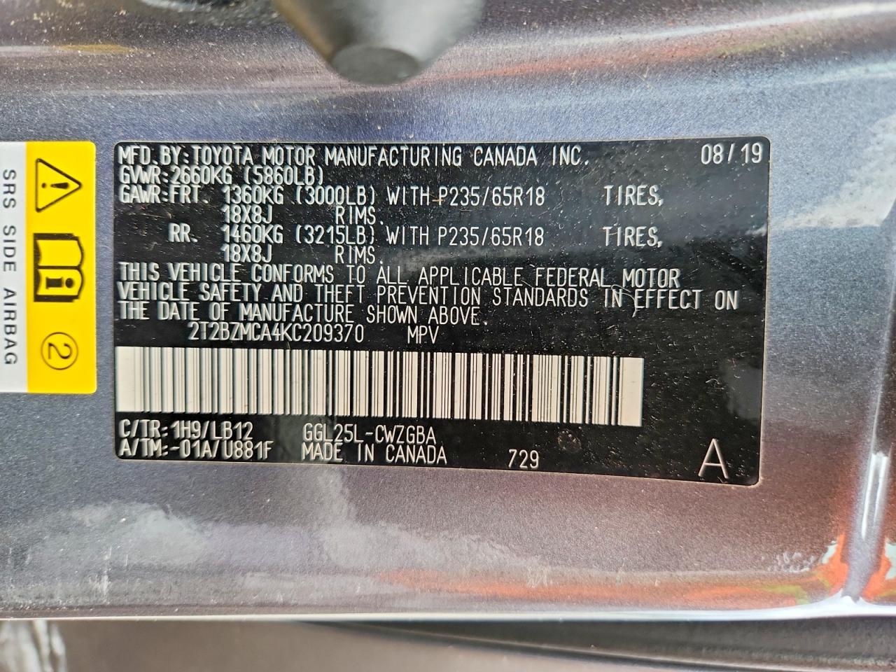 2019 LEXUS RX350