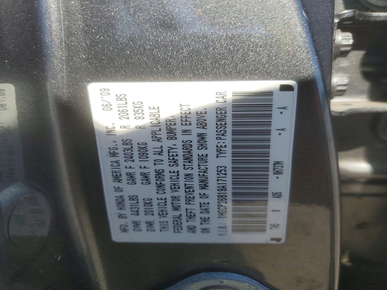 2009 HONDA ACCORD