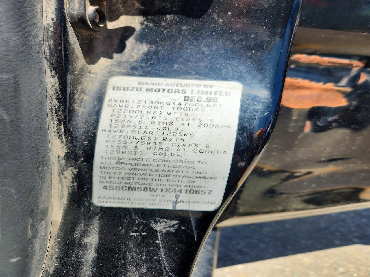 1999 HONDA PASSPORT