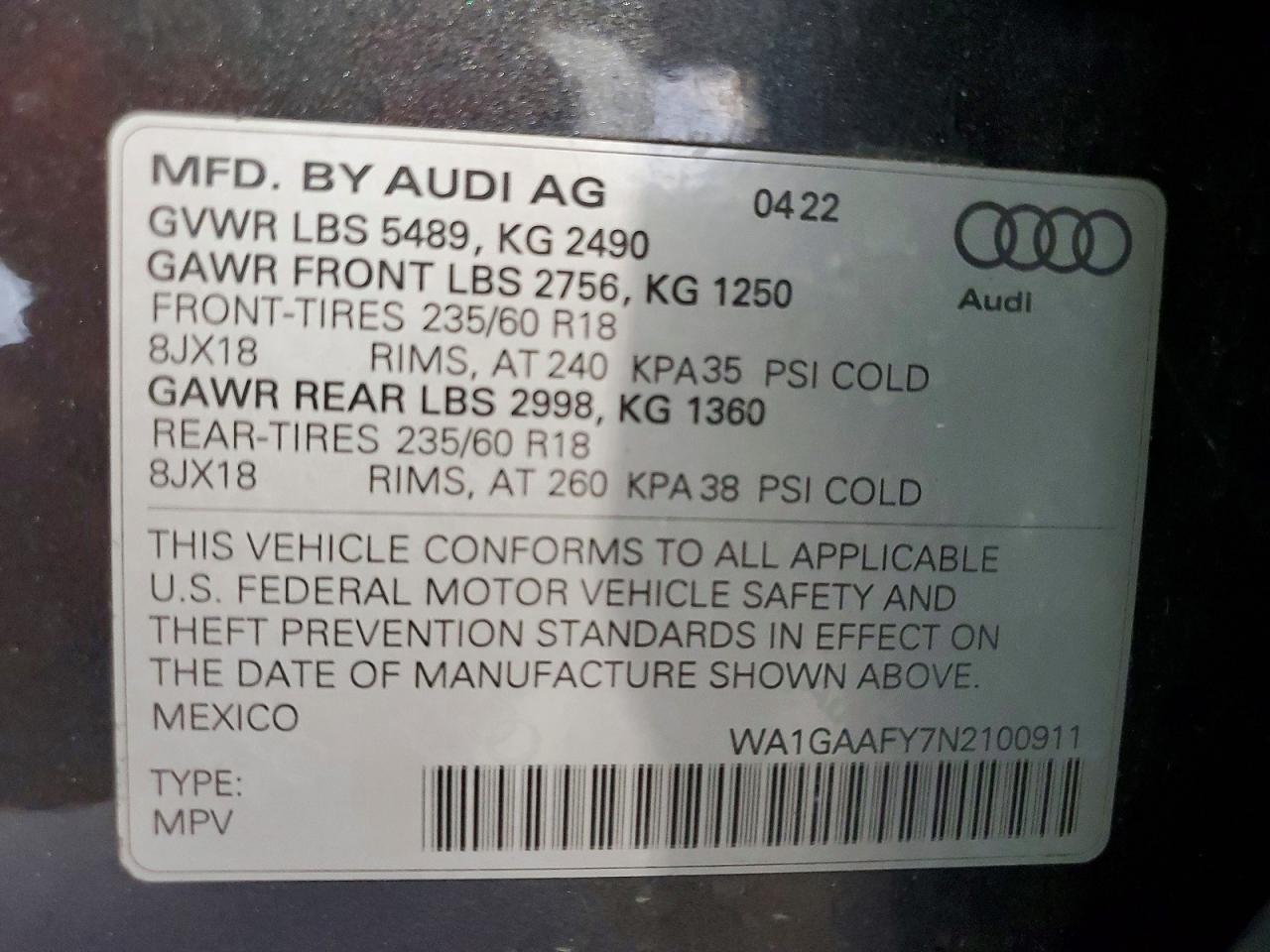 2022 AUDI Q5