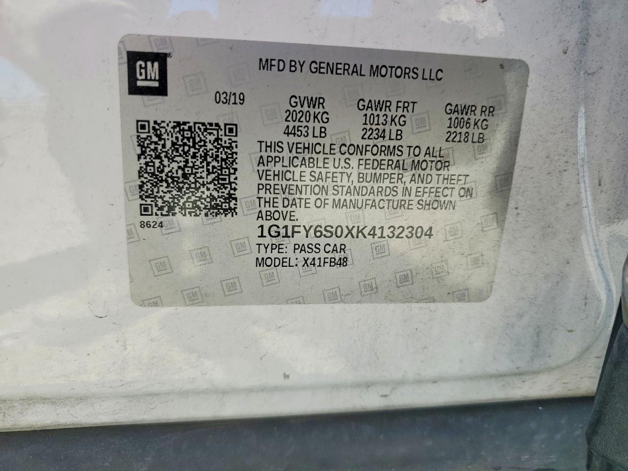 2019 CHEVROLET BOLT