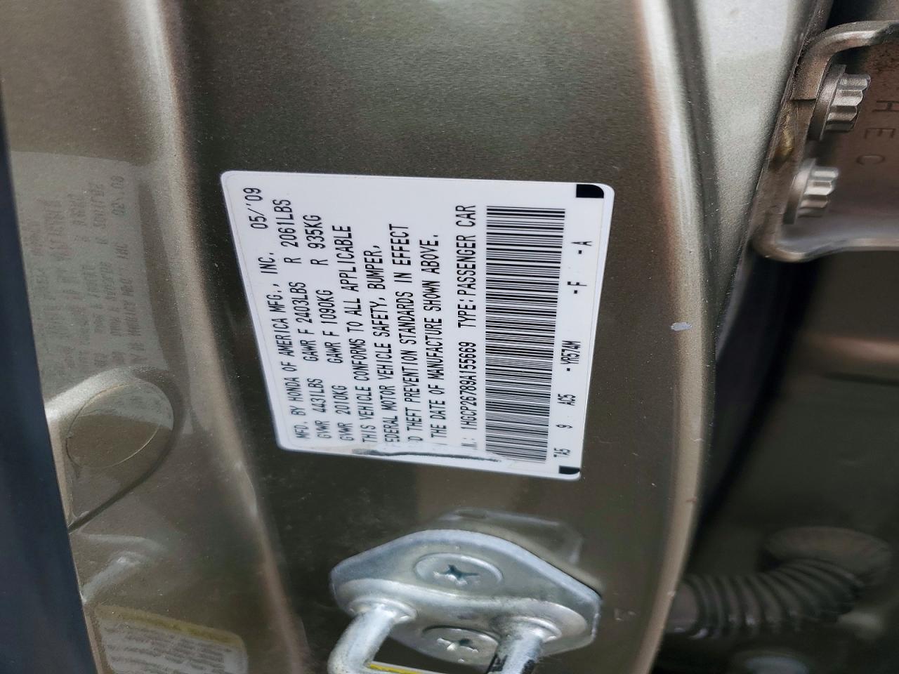2009 HONDA ACCORD