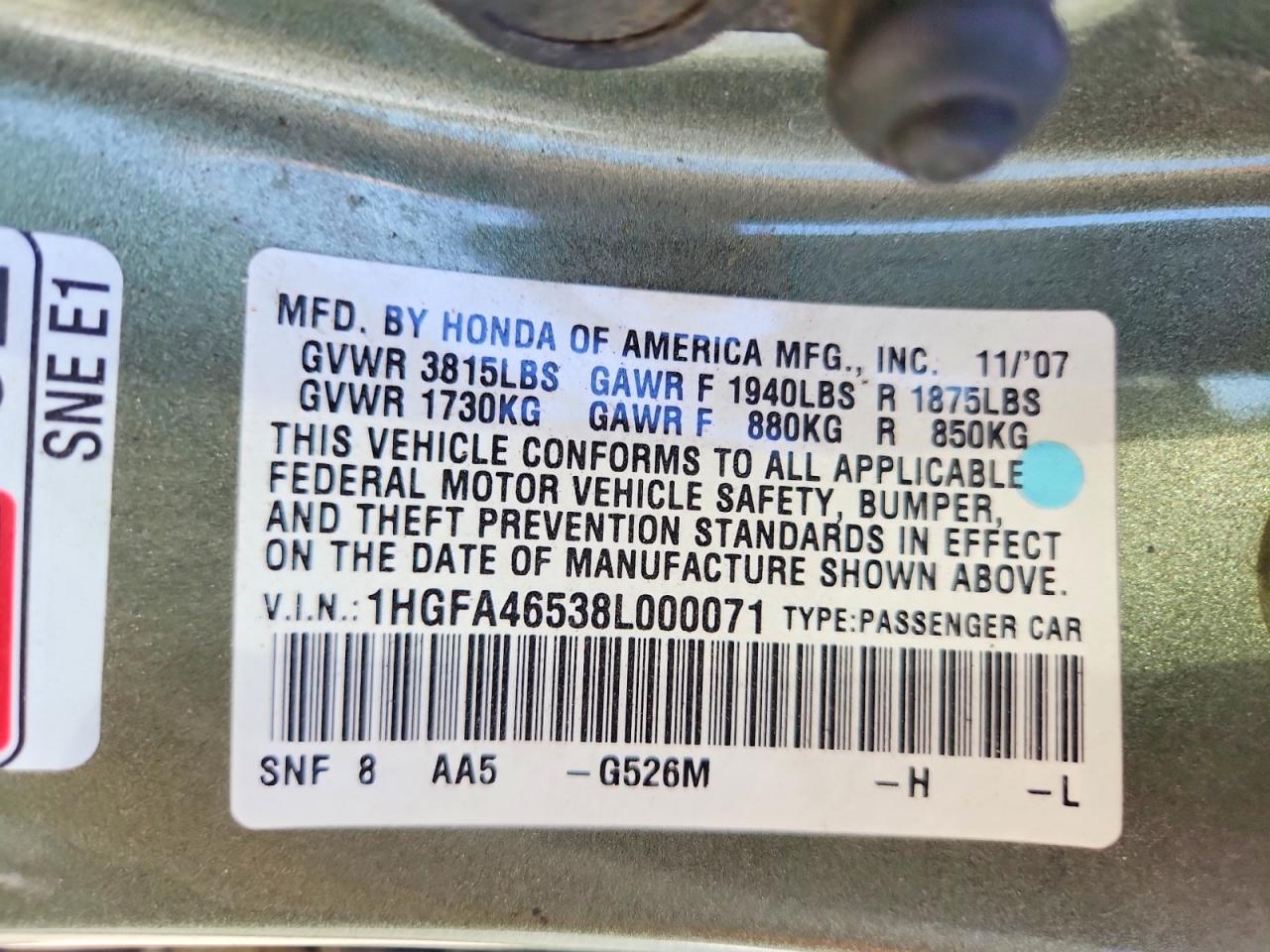 2008 HONDA CIVIC