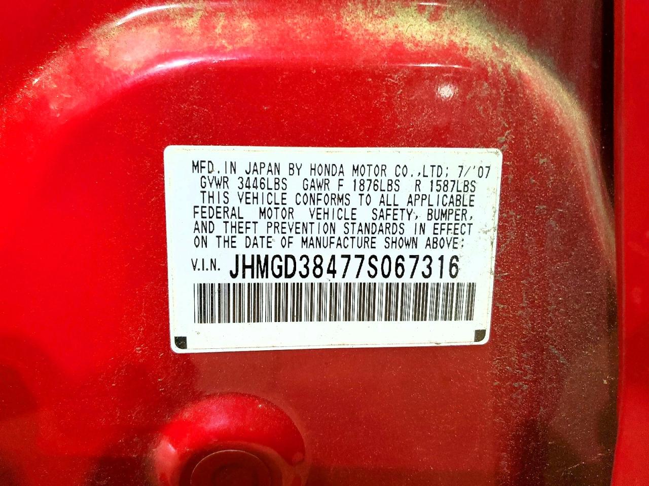 2007 HONDA FIT