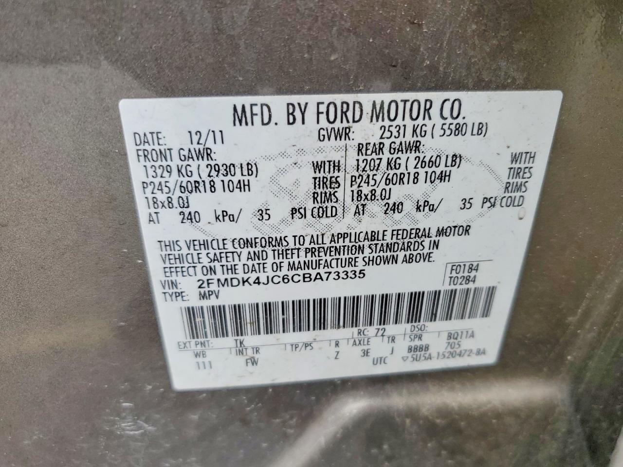 2012 FORD EDGE
