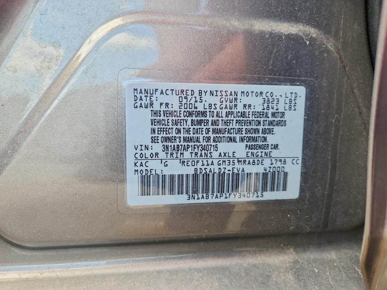 2015 NISSAN SENTRA