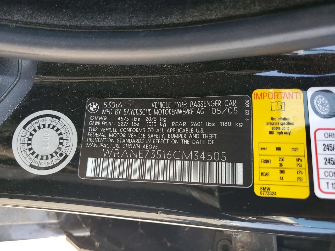 2006 BMW 5 SERIES