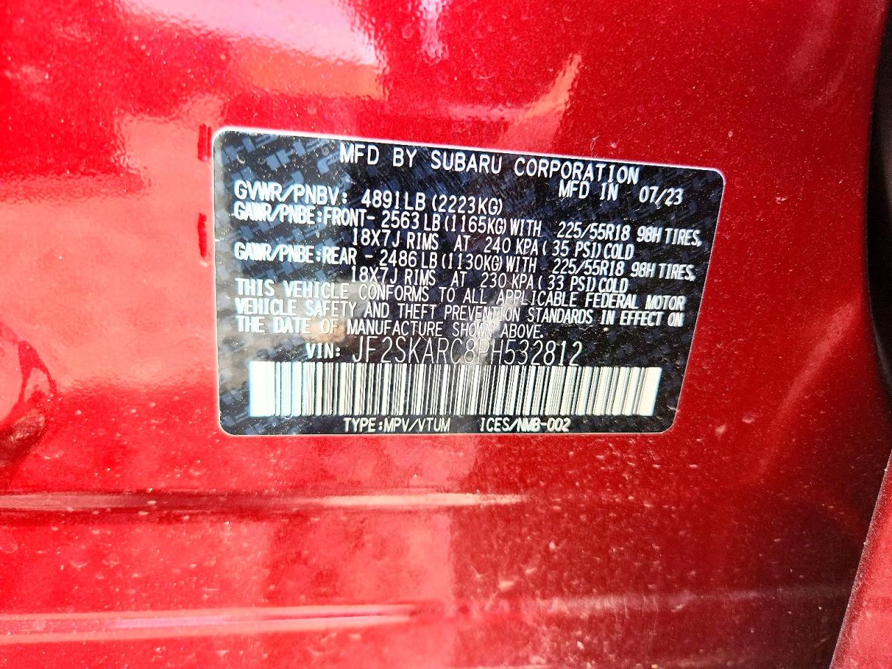 2023 SUBARU FORESTER