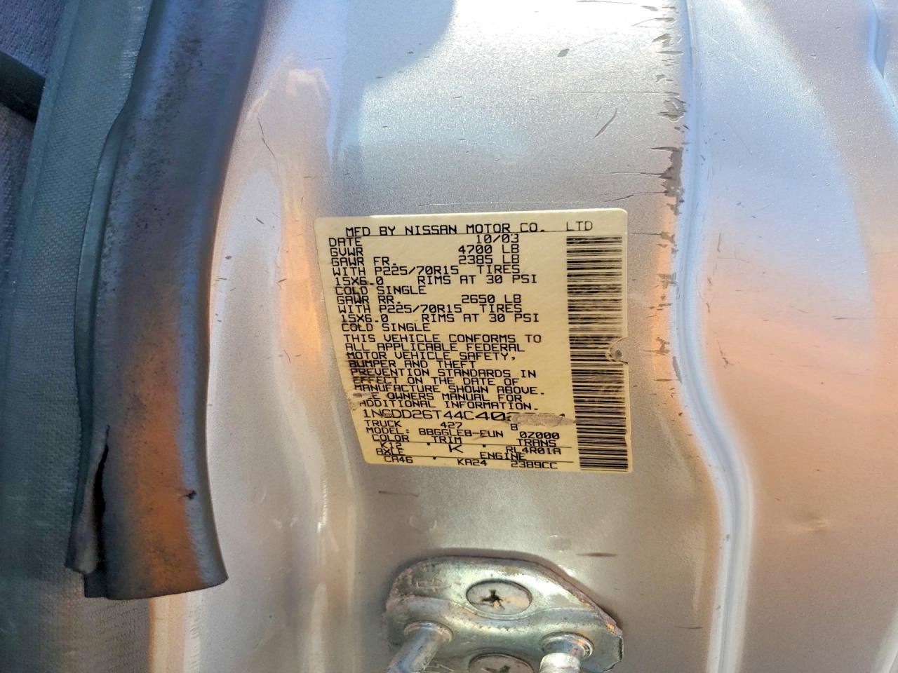 2004 NISSAN FRONTIER