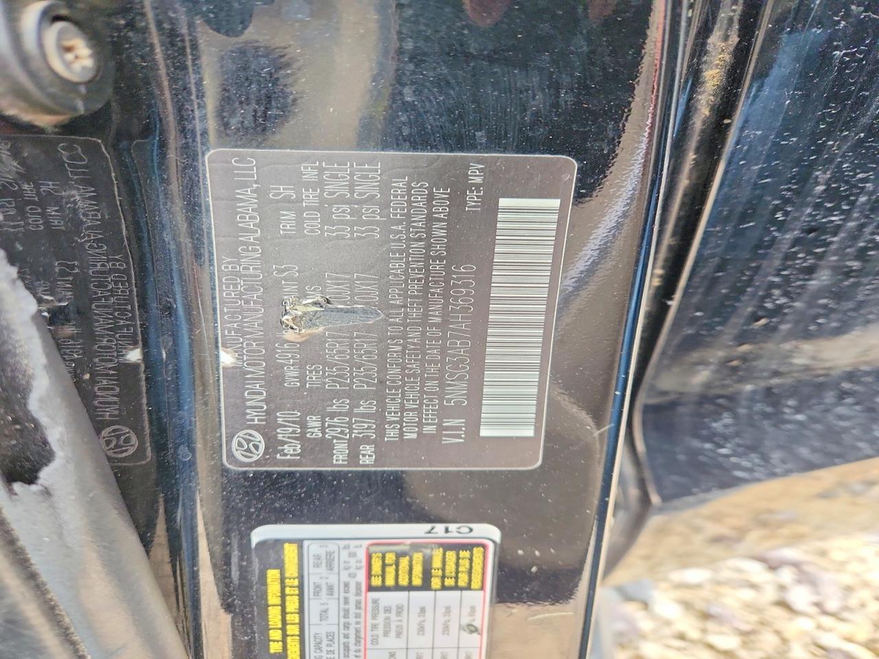 2010 HYUNDAI SANTA FE