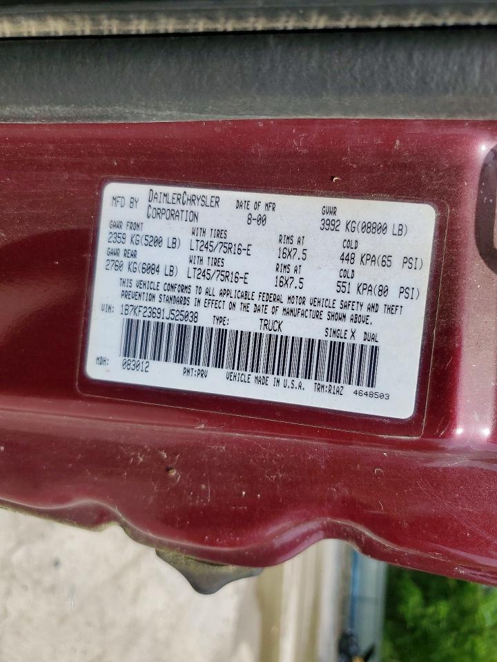 2001 DODGE RAM 2500