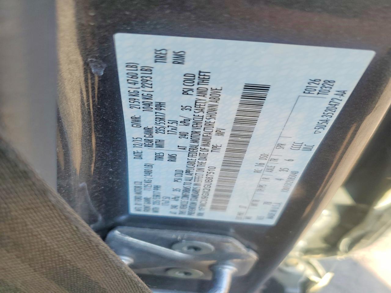 2016 FORD ESCAPE