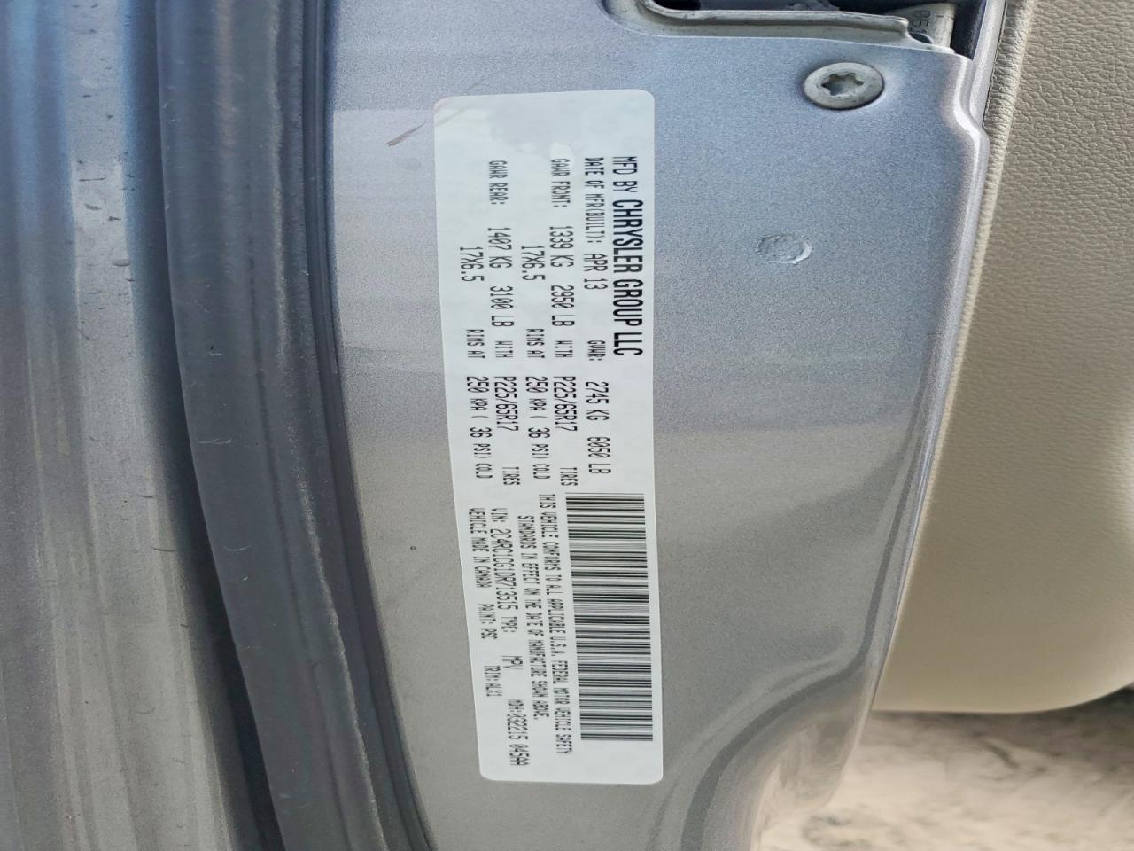 2013 CHRY MINIVAN