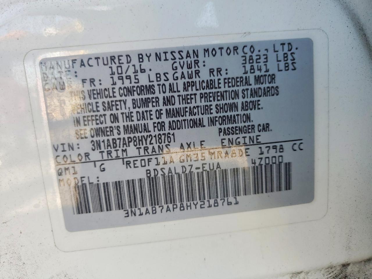 2017 NISSAN SENTRA
