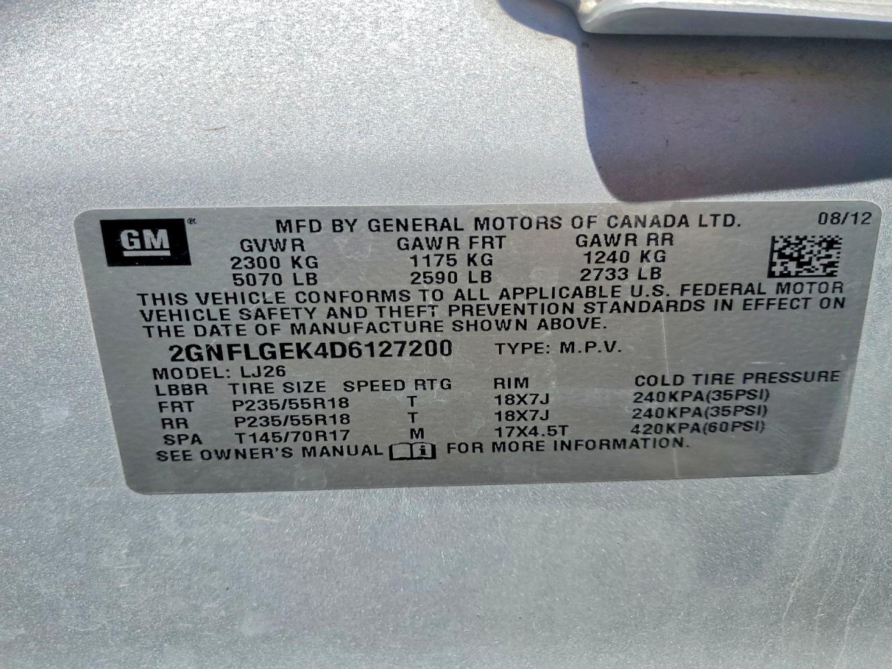 2013 CHEVROLET EQUINOX