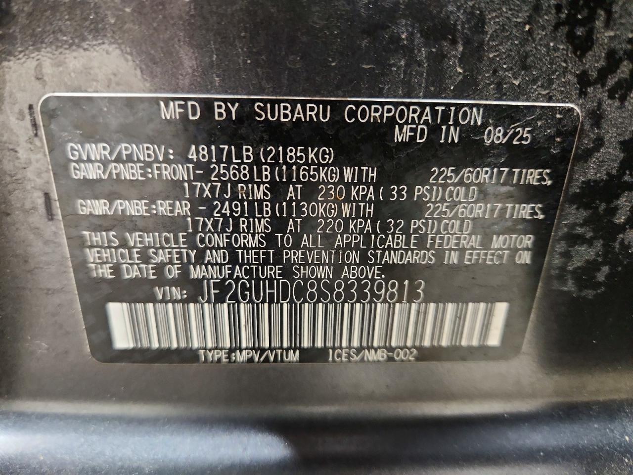 2025 SUBARU CROSSTREK