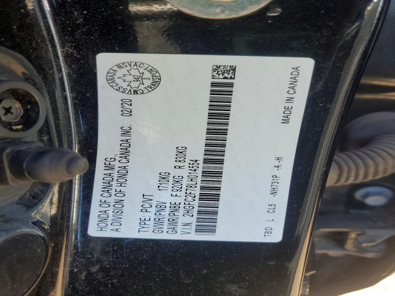 2020 HONDA CIVIC