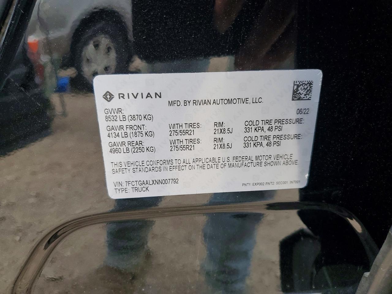 2022 RIVIAN RIT