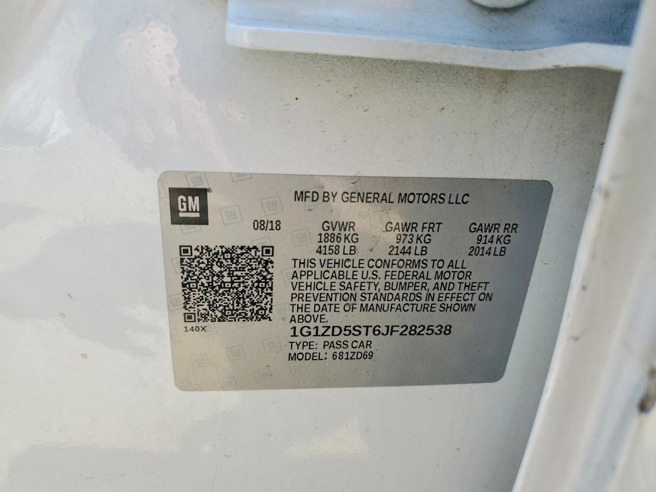 2018 CHEVROLET MALIBU